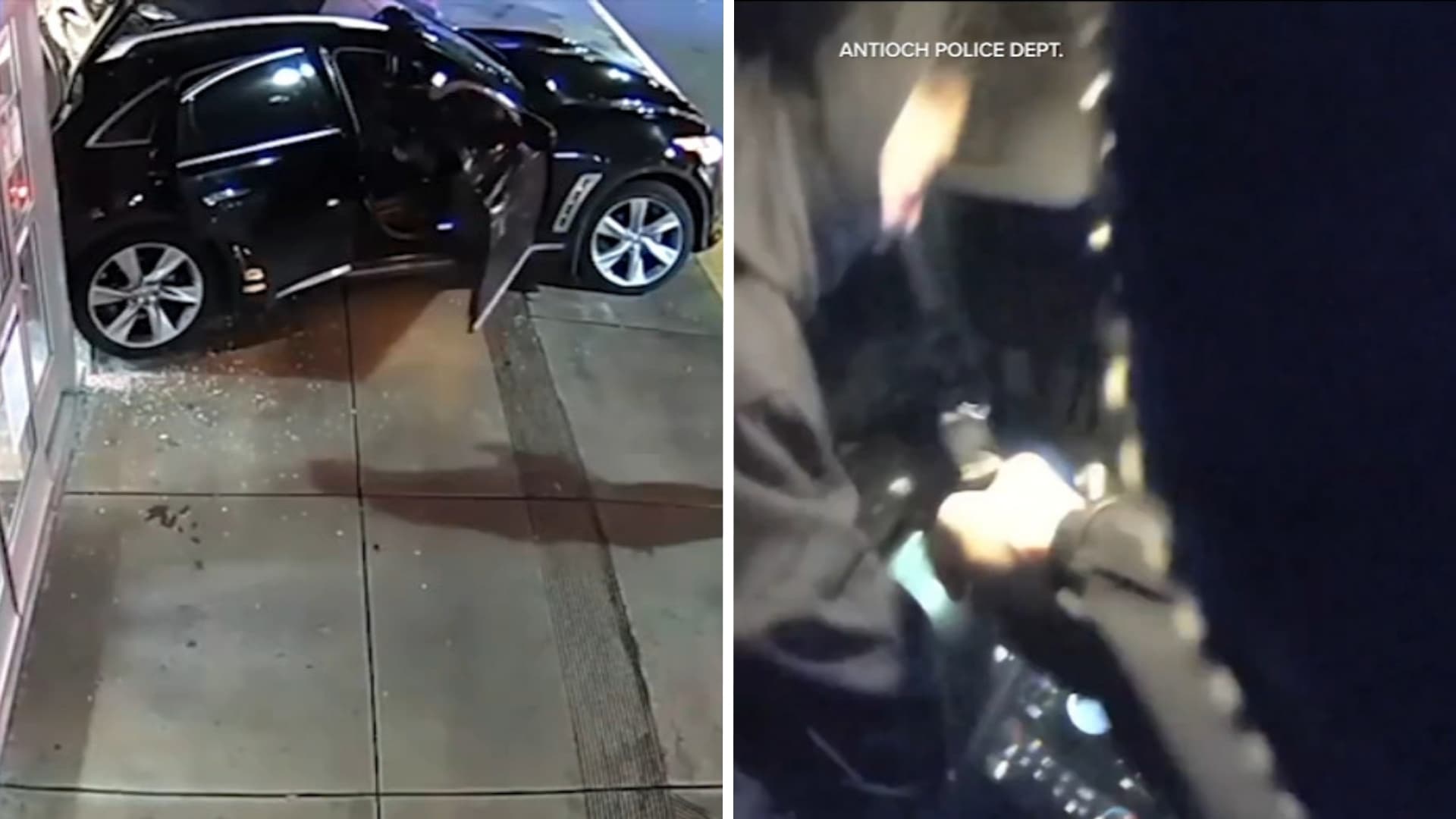 Video bodycam cho thấy sĩ quan Antioch bị mắc kẹt trong xe tẩu thoát của nghi phạm cướp