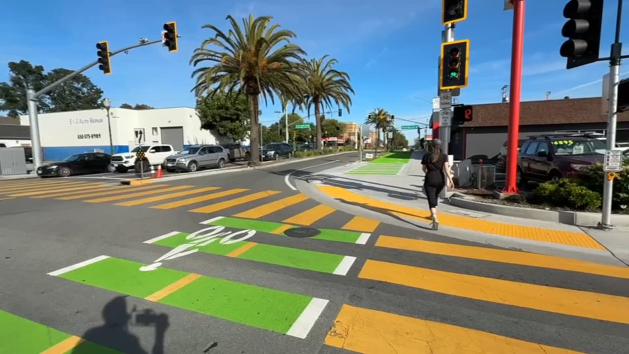 San Mateo đại tu giao lộ nguy hiểm để bảo vệ người đi bộ, người đi xe đạp tốt hơn