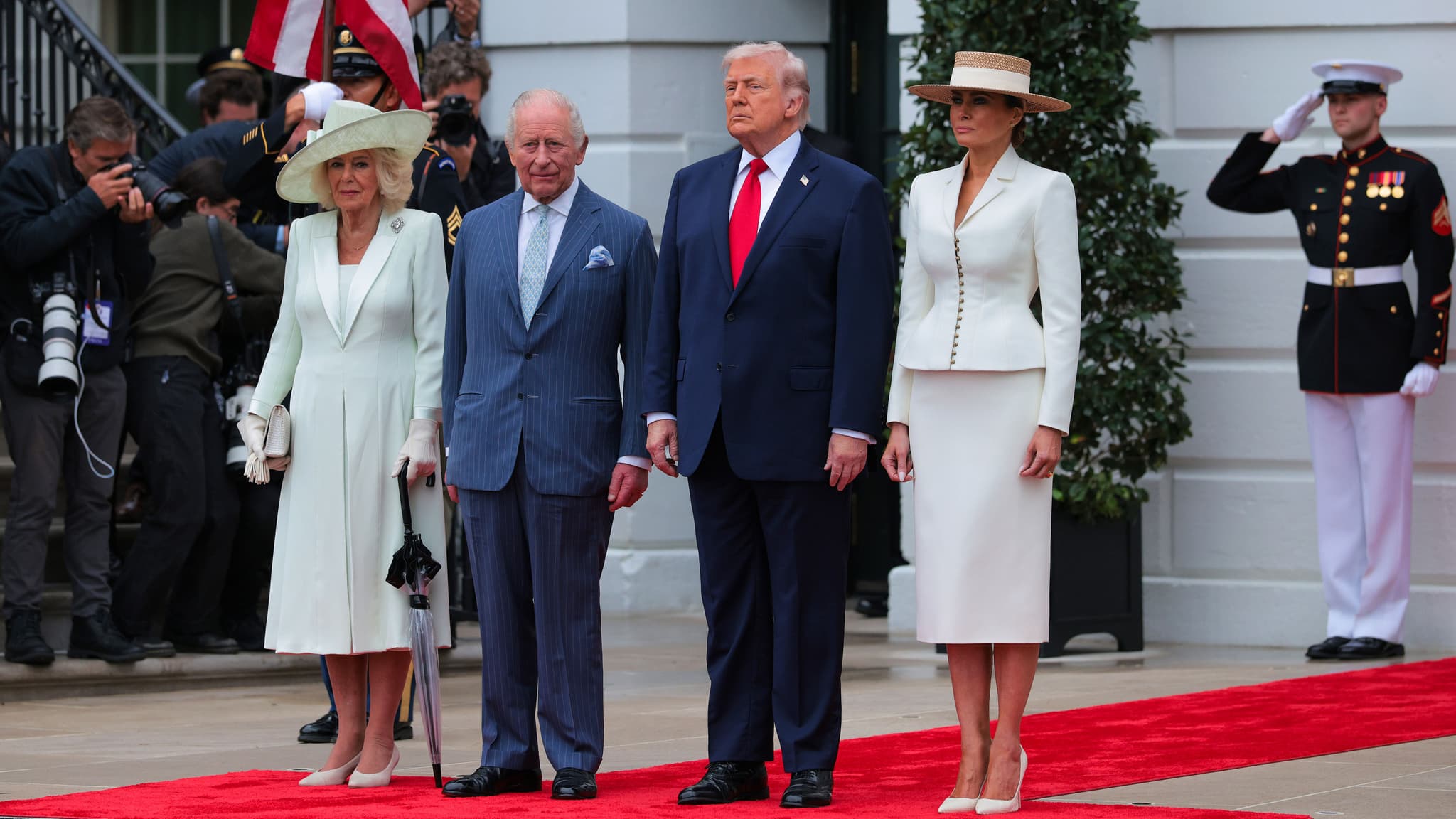 Vua Charles, Hoàng hậu Camilla chính thức được đón tiếp tại Nhà Trắng