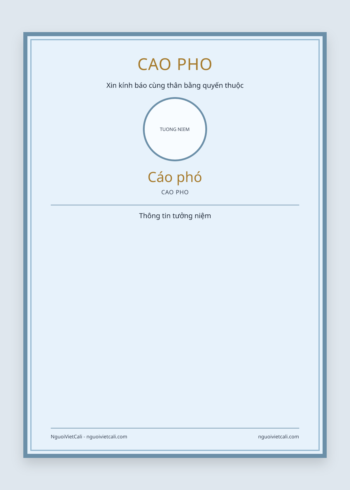 Xem trước ảnh cáo phó tự động